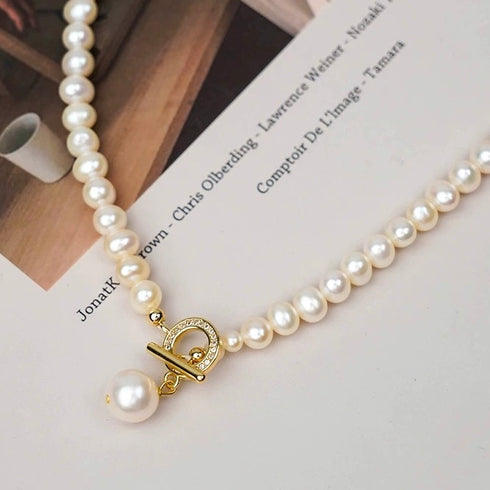 Freshwater Pearl Pendant Collar Necklace